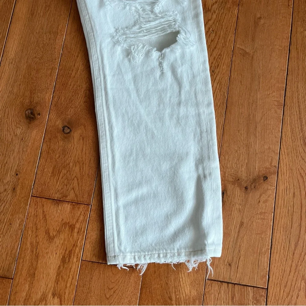 AGOLDE Riley High Rise Straight Crop White Jeans - Size 26 (US) - Picture 9 of 10